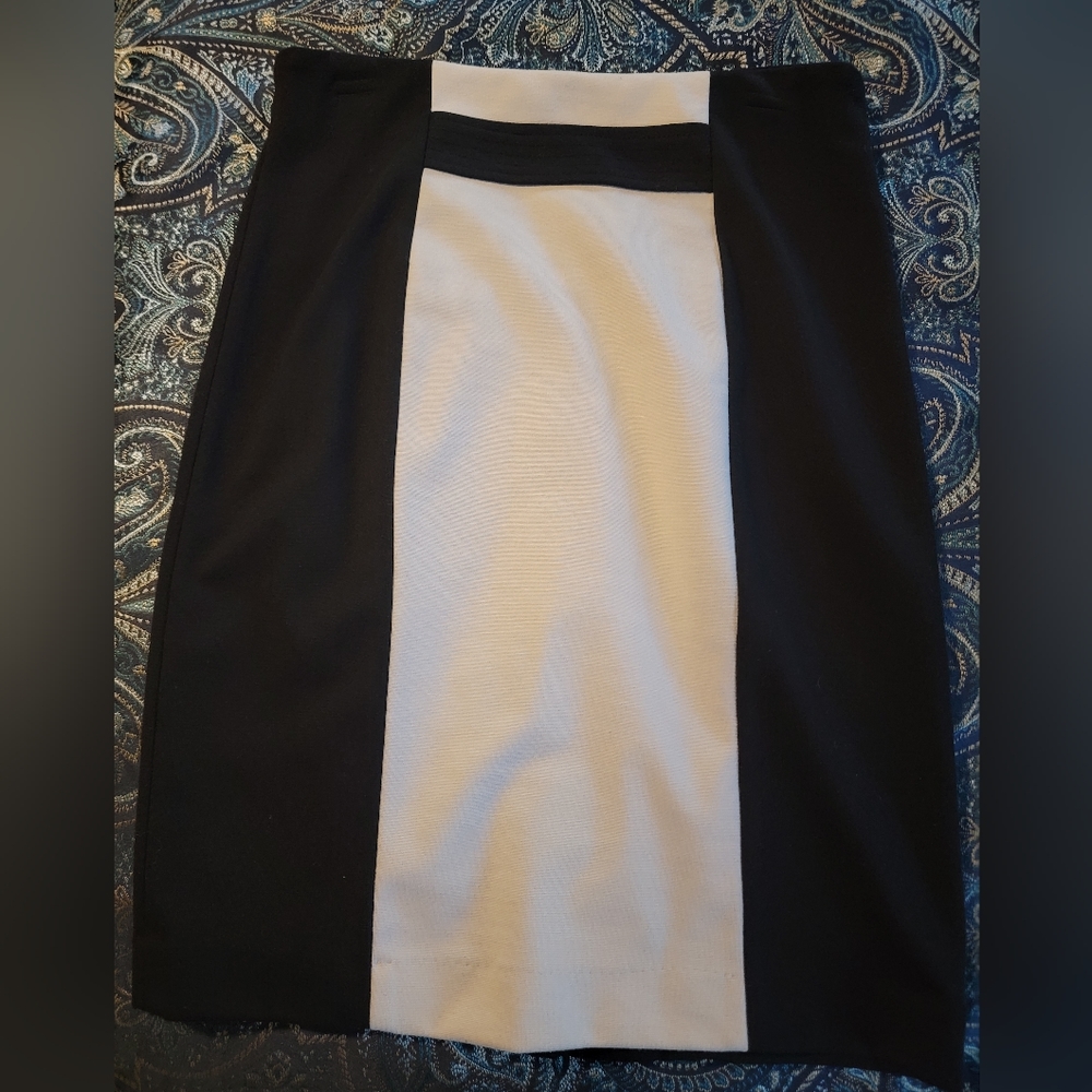 Chelsea & Theodore black and white knit skirt size 6